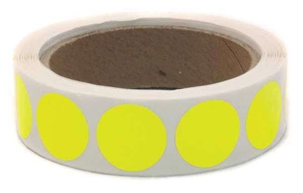 Blank Dot Label Yellow 1"W, Pk1000, EnjoyTool select, Mfr# 3VCP1