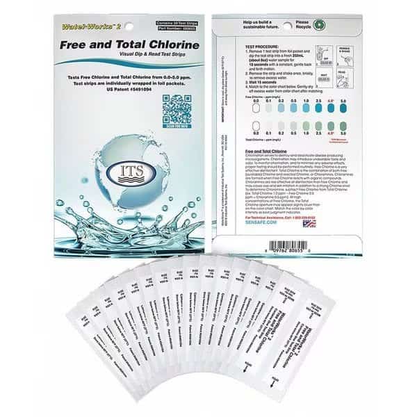 Test Strips, Chlorine, 0-5ppm, PK30, Industrial Test Systems, Mfr#: 480655