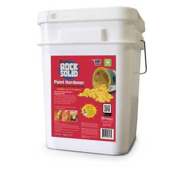 Rock Solid Paint Solidifier, Paint Hardener, Pail with Scoop, 4 Gal