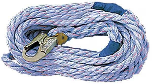 Vertical Lifeline, 75 ft., Blue, Gray