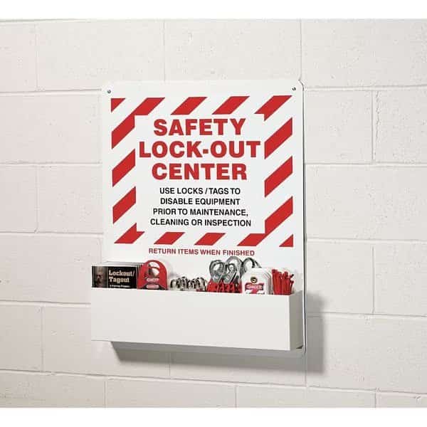 Lockout Station, Filled, 6 Steel Padlocks, Accuform, Mfr#: KST423