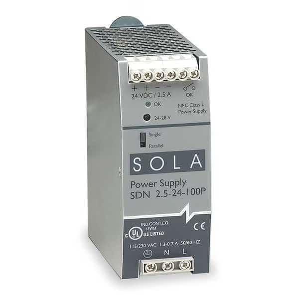 DC Power Supply, 85/264V AC, 60 W, 2.5 A, DIN Rail/Chassis
