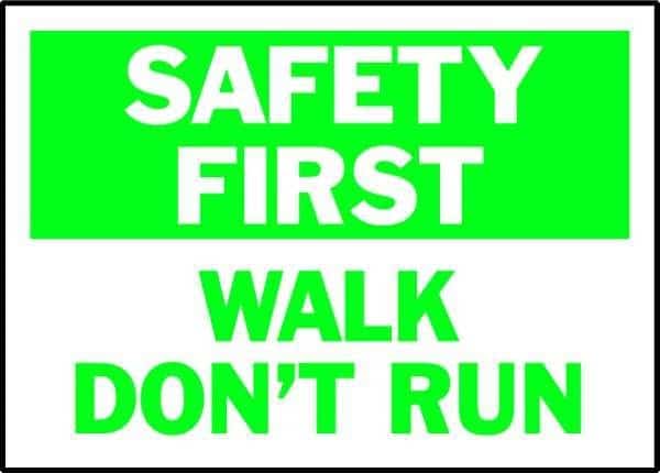 Safety Label, 3-1/2 In. H, Polyester, PK5
