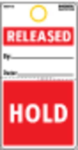 Qc Tag,5-3/4 x 3 In,R/Wht,Cbl Ties,PK25, Mfr#: Y602678, ELECTROMARK