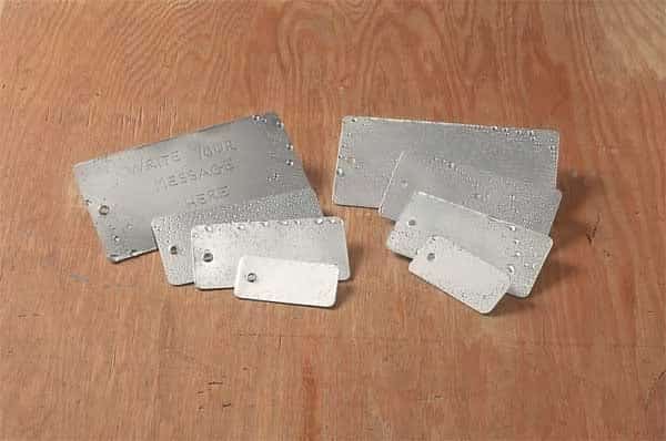 Blank Tag,Alum,1 3/8in H,2 3/4in W,PK25, Mfr#: TUF-G54, SEE ALL INDUSTRIES