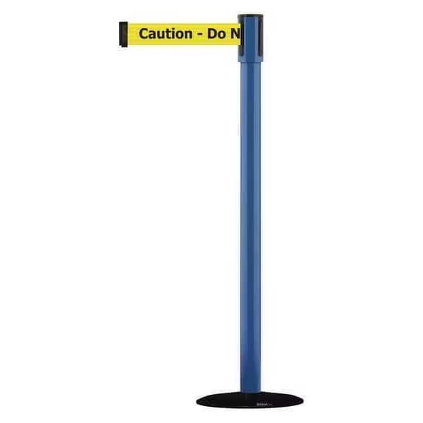 Barrier Post with Belt,Blue, Mfr#: 890B-33-23-23-STD-NO-YAX-C, TENSABARRIER