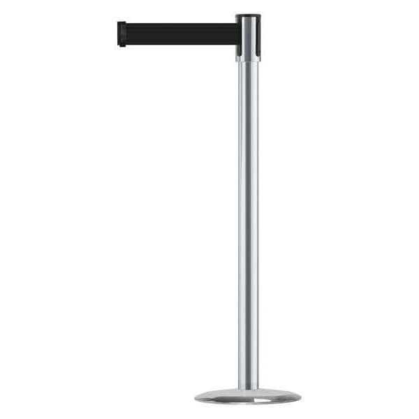 Barrier Post with Belt, 7 1/2 ft Length, 38 in Post Height, No Legend
