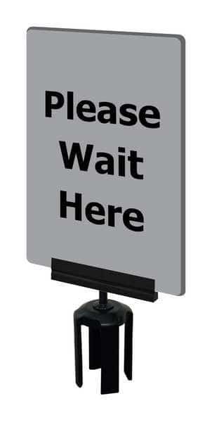 Acrylic Sign, Gray, Please Wait Here