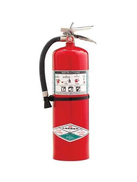 Fire Extinguisher, 15.5 lb Capacity, Class ABC , UL Rating2A:10B:C , Halotron 14 sec, Discharge Time: