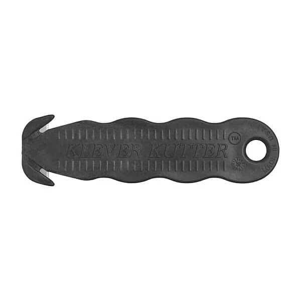 KLEVER KUTTER Safety Cutter, Fixed Blade, Safety Recessed, 4-5/8 in, Textured Grip, Black, 10-Pack