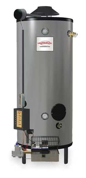 Natural Gas Commercial Gas Water Heater, 100 gal, 120V AC, 199,900 BtuH