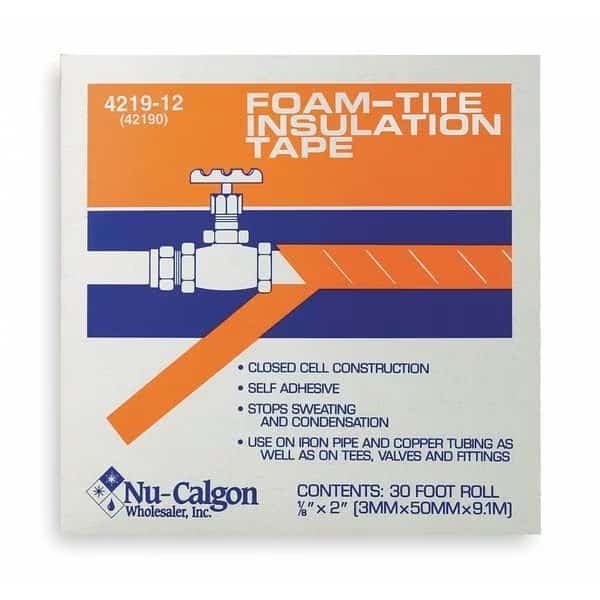 Foam Insulation Tape, 30 Ft x 2 In, Black
