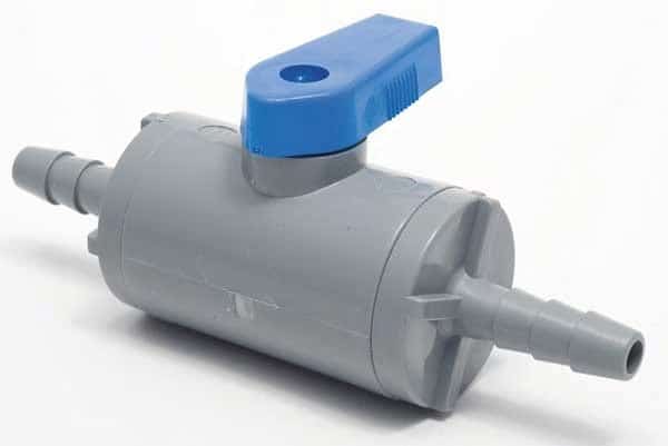 1/2" Barb PVC Ball Valve Inline, Overall Length: 4.08, EnjoyTool select, Mfr# PVC 638-8B8B-F