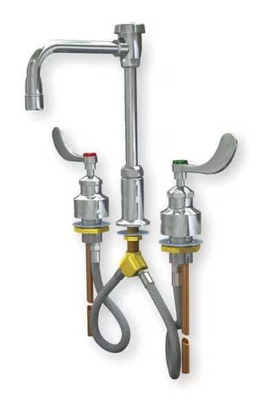 Manual Laboratory Faucet, 8" Mount, 3 Hole, Chrome