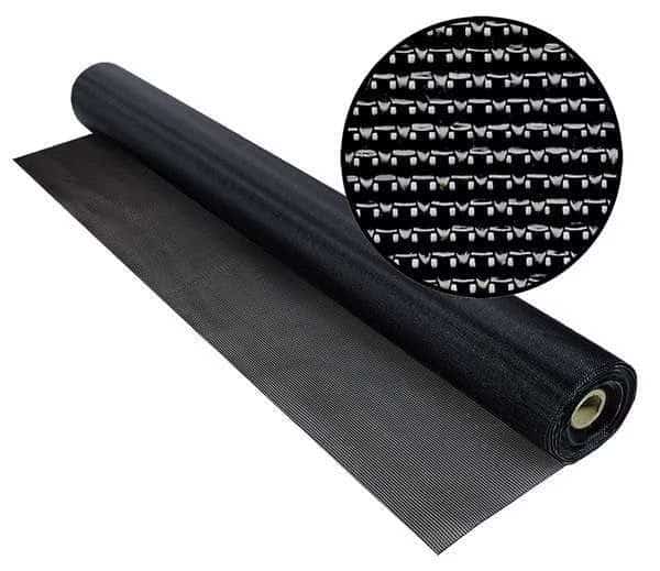 Replacement Screen, Polyester, 48 in W, 100 ft L, 0.025 in Wire Dia, Black