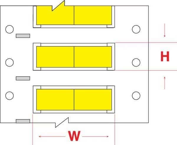 Write On Yellow Wire Marker Sleeves, PermaSleeve(R) Polyolefin, HX-125-2-YL-J-2