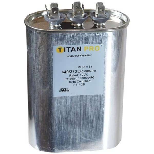 Motor Dual Run Cap, 40/7.5 MFD, 370-440V, TITAN PRO, Mfr# TOCFD4075