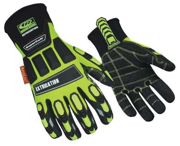 Hi-Vis Cut Resistant Impact Gloves, Cut Level 3 , Uncoated , XL 1 PR