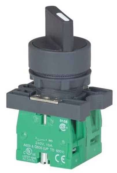 Non-Illum Selectr Swtch, 22mm, 3 Pos, Lever, Dayton, Mfr#: 30G272
