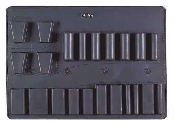 Storage Case Set, 17-1/4x12-1/4x1/2, Black