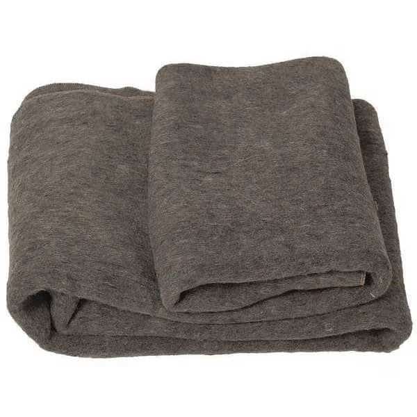 Blanket, Gray, Woolen Blend, 54 in. L, PK12