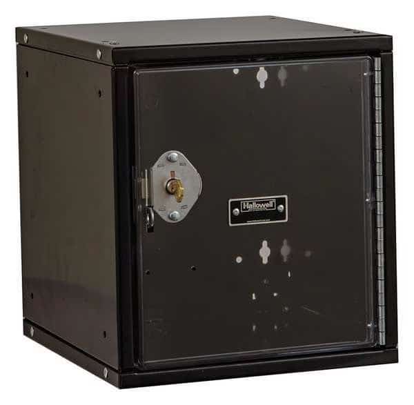 Box Locker, 11 in W, 12 in D, 13 in H, (1) Tier, (1) Wide, Black