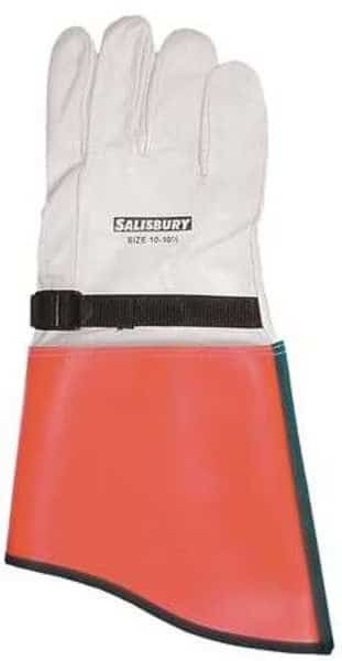 Elec. Glove Protector, 11, White/Orange, PR