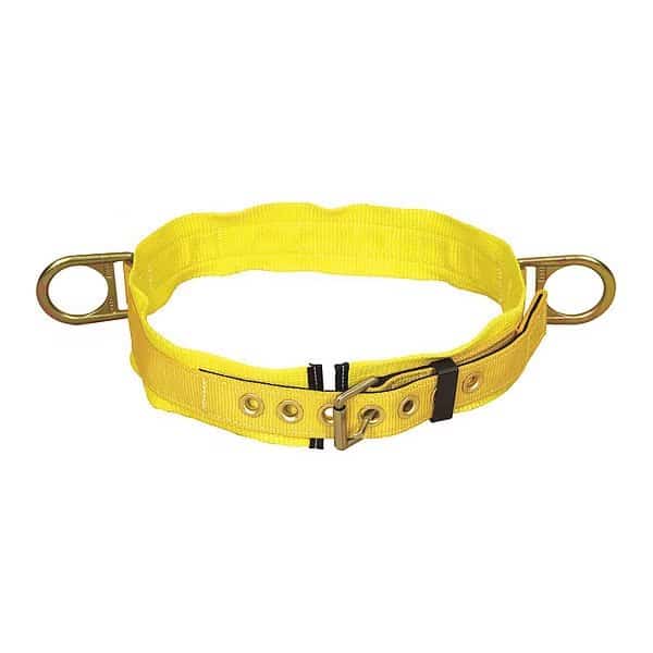 Body Belt, 2 D-Rings, Hips Location, Stainless Steel, Includes Padding: Yes , XS