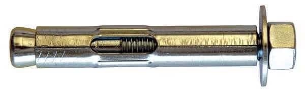 Sup-R-Sleeve Sleeve Anchor, 1/2" Dia., 6" L, Carbon Steel Zinc Plated, 5 PK, MKT FASTENING, Mfr# 1717000