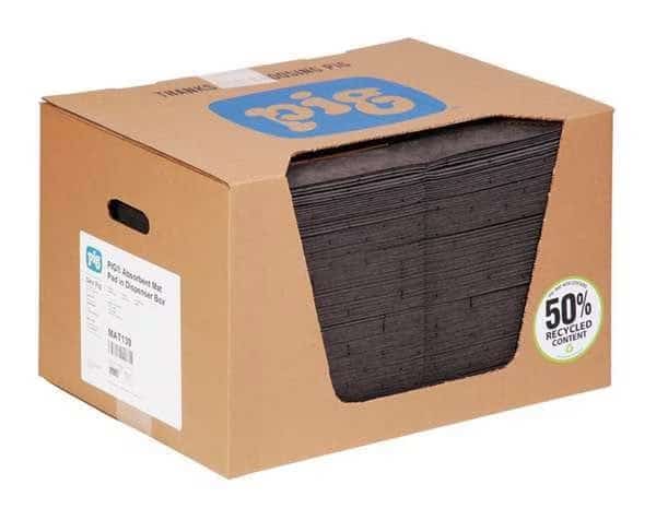 Sorbent Pad, 22 gal, 15 in x 20 in, Universal, Gray, 125 PK
