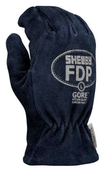 Firefighters Gloves, XL, Blue, PR, SHELBY, Mfr# 5228
