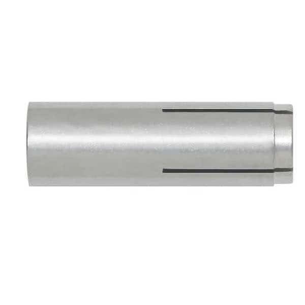Steel Dropin Single Lag Shield, 3/4" Dia, 3-3/16" L, Steel Zinc Plated, 10 PK