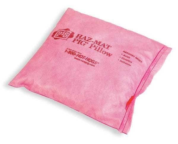 Sorbents, 2.34 gal. Harsh Chemicals Absorbed, Pink, Polypropylene, 10 PK, PIG, Mfr# PIL306