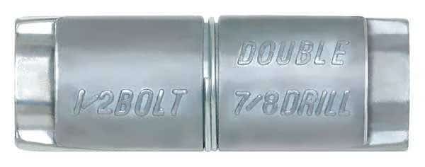 Double Double Lag Shield, 5/16" Dia, 1-5/8" L, Alloy Steel Plain, 50 PK