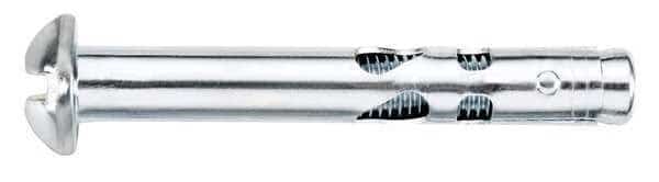 Lok-Bolt AS Sleeve Anchor, 1/4" Dia., 2-1/4" L, Carbon Steel Zinc Plated, 100 PK