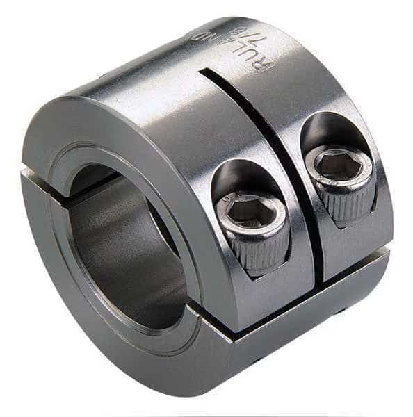 Shaft Collar, Clamp, 2Pc, 7/8 In, 303 SS