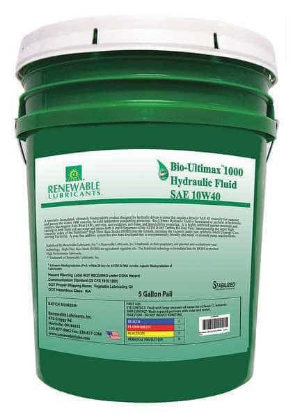 5 gal Pail, Hydraulic Oil, Not Specified ISO Viscosity, Not Specified SAE