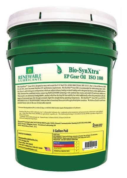 5 gal Gear Oil Pail 100 ISO Viscosity, 80W90 SAE, Yellow