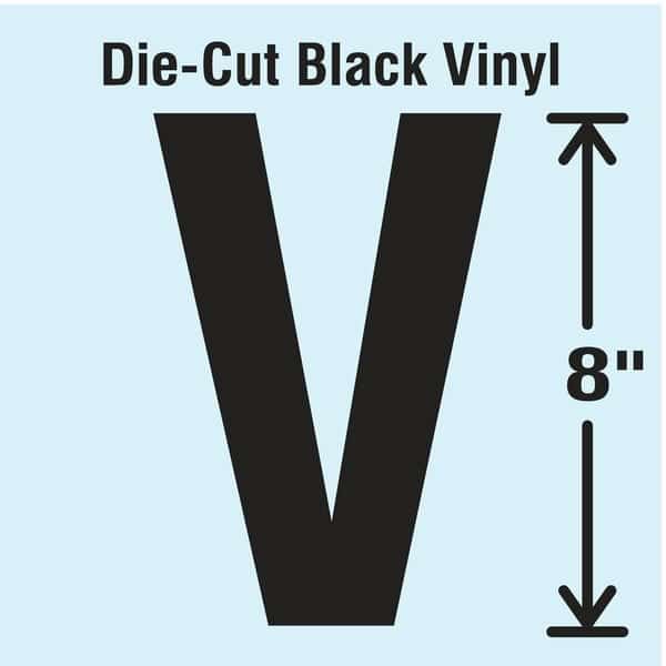 Die Cut Letter Label,V, Mfr#: DBV-SINGLE-8-V, STRANCO INC