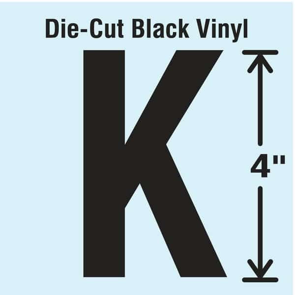 Die Cut Letter Label, K, 10 Cards,PK10, Mfr#: DBV-4-K-10, STRANCO INC