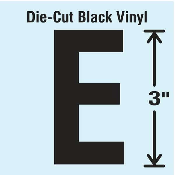 Die Cut Letter Label, E, 10 Cards,PK10, Mfr#: DBV-3-E-10, STRANCO INC