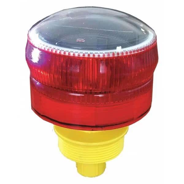 Solar Airport Light,360 deg.,Red, Mfr#: 562, PLASTICADE