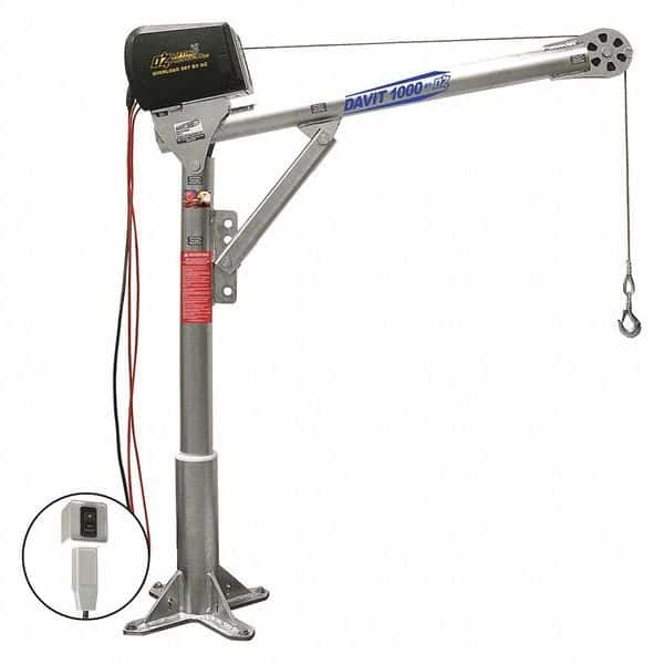 DavitCraneKit,1000 lb,27.5 to 42in Reach, Mfr#: OZ1000DAV-DCW-SP16, OZ LIFTING PRODUCTS
