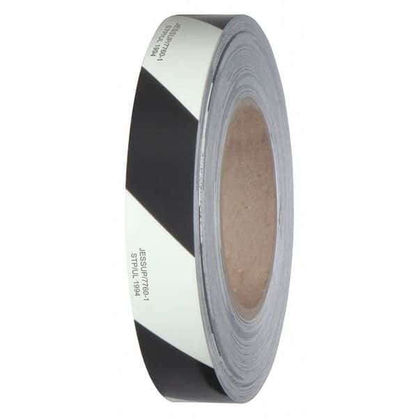 Safety Grd PL Flm, 1"x100 ft., Glw/Bk, PK12, JESSUP GLO BRITE, Mfr# 7760-1-STP-ROLL-N