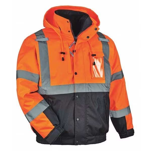 Hi Vis Bomber Jacket,3-in-1,Orange,3XL, Mfr#: 8381, GLOWEAR BY ERGODYNE