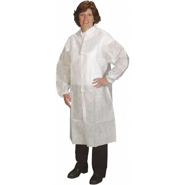 Frock, Disposable, Snaps, 2XL/3XL, Package Quantity 25, NuTech, White, 25 PK