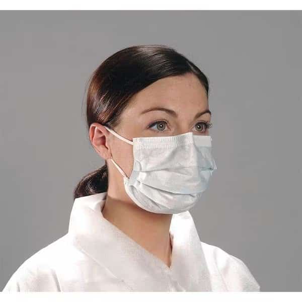 Disposable Face Mask, Blue, Universal, 500 PK
