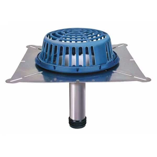 Roof Stainless Steel Roof Drain, Cast Iron/Stainless Steel, 5", Push In