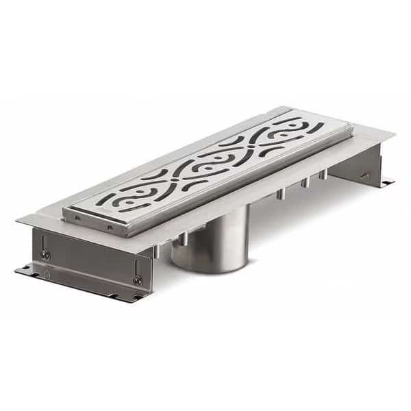 Linear Shower Drain, stainless steel, 2", No-Hub