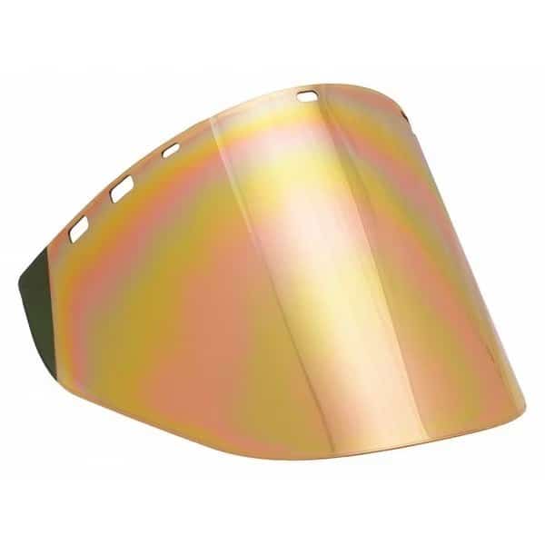 Faceshield, Metalized, Gold/Dark Green